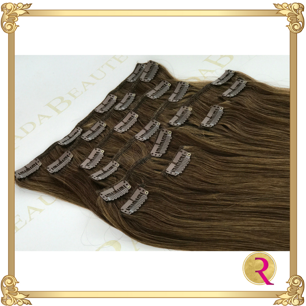 Decadent Chocolate Clip in extensions side view. Buy now at Rada Beaute