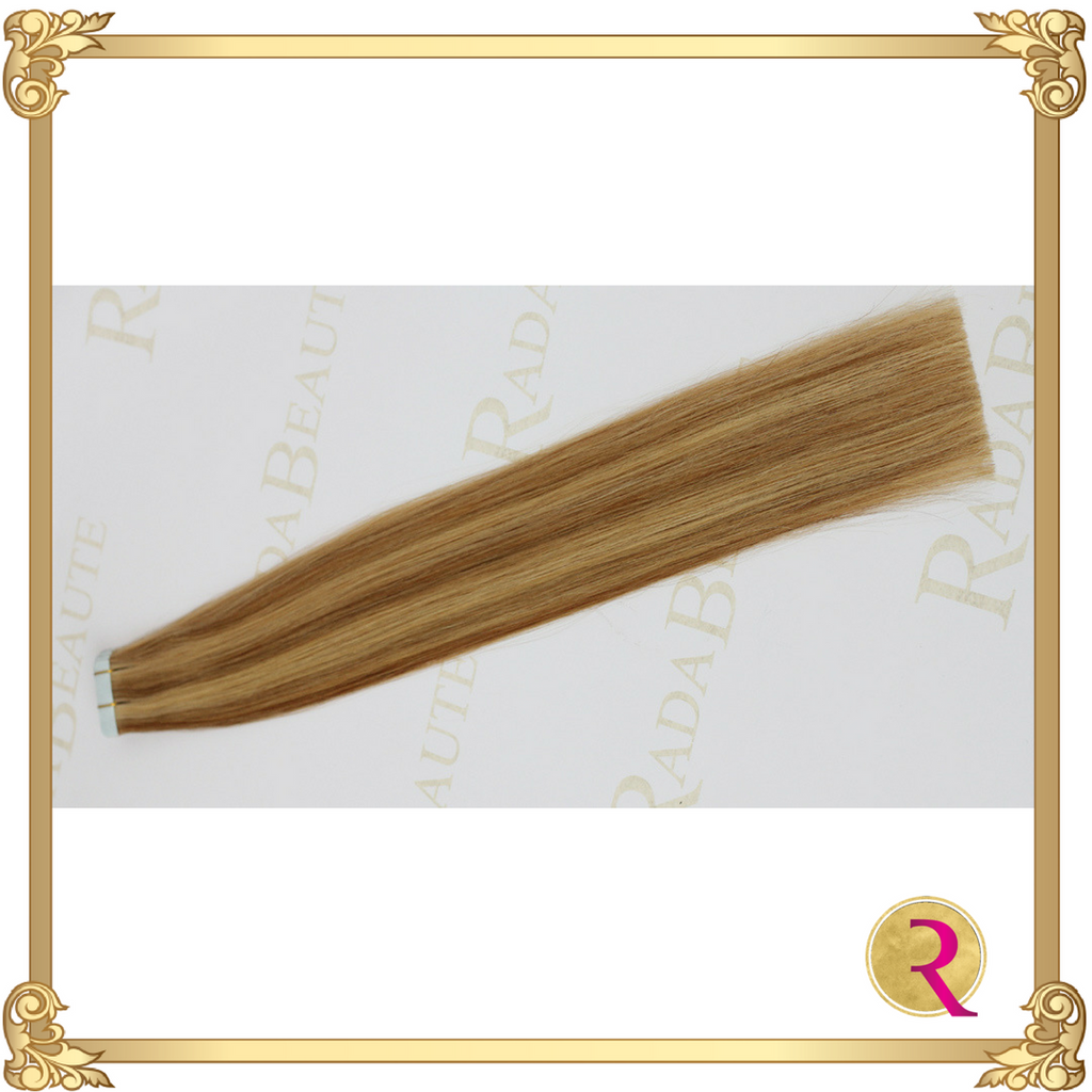Maple Blonde Tape in extension side view. Buy now at Rada Beaute.