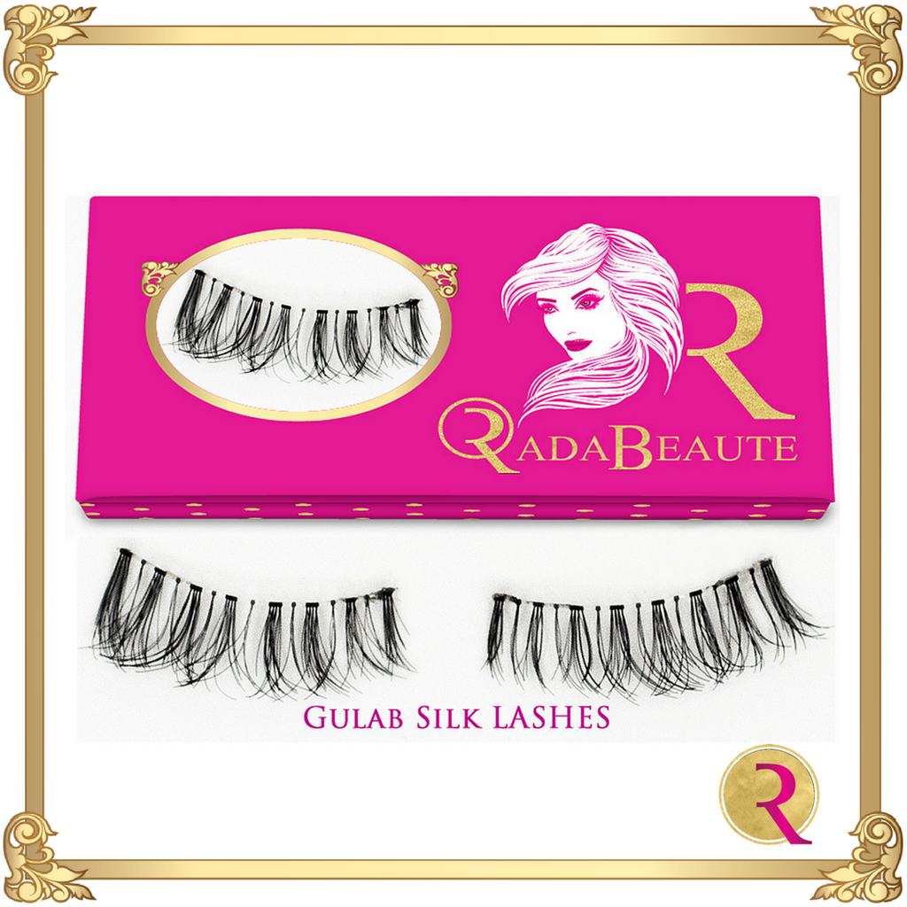 Gulab Silk Lashes box view. Buy your Rada Beaute Silk Lashes now!